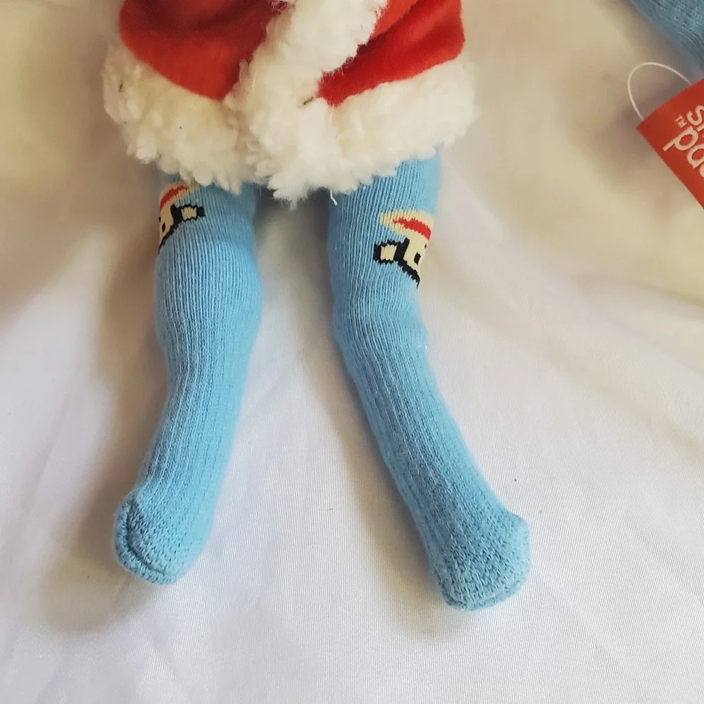 Paul Frank Julius Monkey Santa Claus Plush Blue Sock Monkey Holiday Christmas